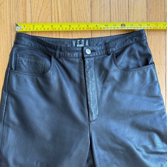 Veda Womens Leather Pants Black Size 8 - Picture 8 of 12